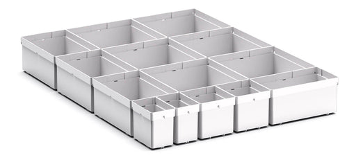 Cubio Plastic Box Divider Kit 14 Compartment. For Cabinet - (WxDxH: 525x650x100+ mm) - Part No:43020754