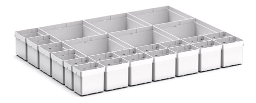 Cubio Plastic Box Divider Kit 24 Compartment. For Cabinet - (WxDxH: 650x525x100+ mm) - Part No:43020758