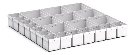 Cubio Plastic Box Divider Kit 22 Compartment. For Cabinet - (WxDxH: 650x650x100+ mm) - Part No:43020761