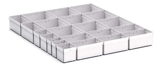 Cubio Plastic Box Divider Kit 22 Compartment. For Cabinet - (WxDxH: 650x750x100+ mm) - Part No:43020763
