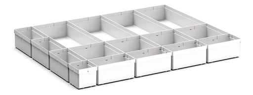 Cubio Plastic Box Divider Kit 16 Compartment. For Cabinet - (WxDxH: 800x650x100+ mm) - Part No:43020768