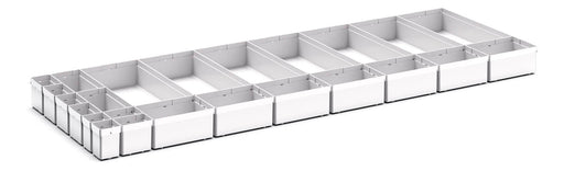 Cubio Plastic Box Divider Kit 24 Compartment. For Cabinet - (WxDxH: 1300x525x100+ mm) - Part No:43020780
