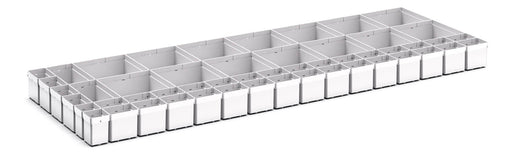 Cubio Plastic Box Divider Kit 52 Compartment. For Cabinet - (WxDxH: 1300x525x100+ mm) - Part No:43020782