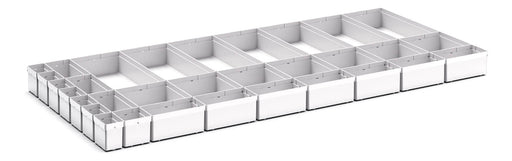 Cubio Plastic Box Divider Kit 32 Compartment. For Cabinet - (WxDxH: 1300x650x100+ mm) - Part No:43020783