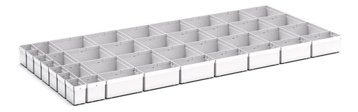Cubio Plastic Box Divider Kit 39 Compartment. For Cabinet - (WxDxH: 1300x650x100+ mm) - Part No:43020784