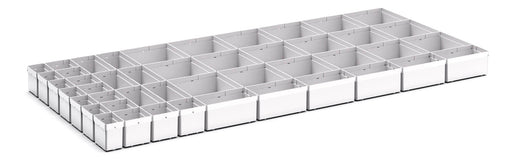 Cubio Plastic Box Divider Kit 46 Compartment. For Cabinet - (WxDxH: 1300x650x100+ mm) - Part No:43020785