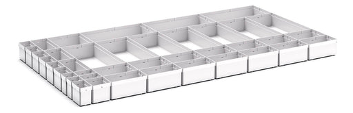 Cubio Plastic Box Divider Kit 40 Compartment. For Cabinet - (WxDxH: 1300x750x100+ mm) - Part No:43020786