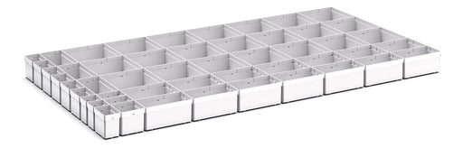 Cubio Plastic Box Divider Kit 50 Compartment. For Cabinet - (WxDxH: 1300x750x100+ mm) - Part No:43020787