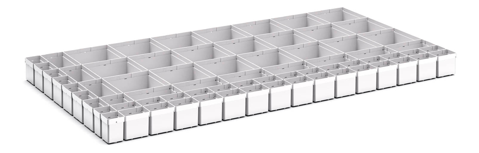 Cubio Plastic Box Divider Kit 71 Compartment. For Cabinet - (WxDxH: 1300x750x100+ mm) - Part No:43020788