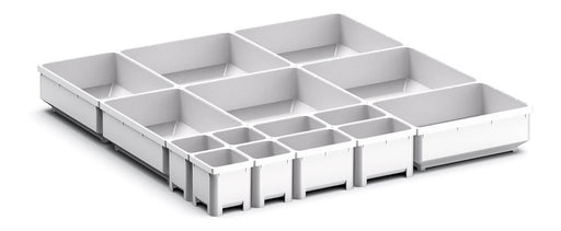 Cubio Plastic Box Divider Kit 15 Compartment. For Cabinet - (WxDxH: 525x525x75mm) - Part No:43020792