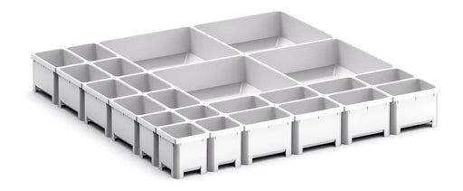 Cubio Plastic Box Divider Kit 24 Compartment. For Cabinet - (WxDxH: 525x525x75mm) - Part No:43020793