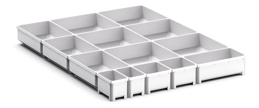 Cubio Plastic Box Divider Kit 14 Compartment. For Cabinet - (WxDxH: 525x650x75mm) - Part No:43020794