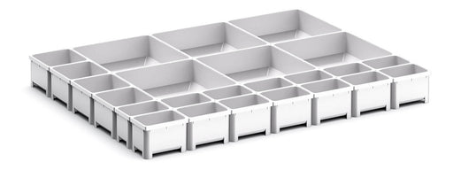 Cubio Plastic Box Divider Kit 24 Compartment. For Cabinet - (WxDxH: 650x525x75mm) - Part No:43020797
