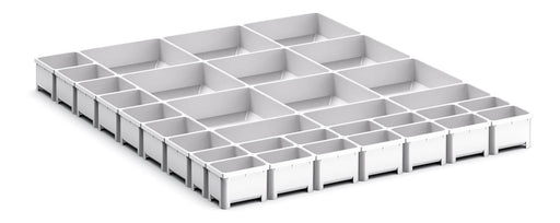 Cubio Plastic Box Divider Kit 33 Compartment. For Cabinet - (WxDxH: 650x750x75mm) - Part No:43020801