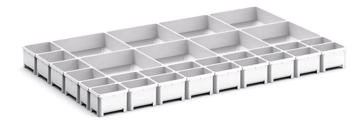 Cubio Plastic Box Divider Kit 30 Compartment. For Cabinet - (WxDxH: 800x525x75mm) - Part No:43020803