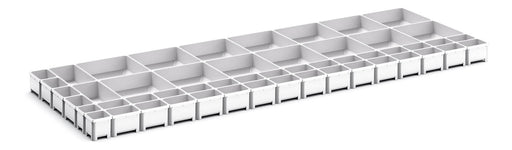 Cubio Plastic Box Divider Kit 52 Compartment. For Cabinet - (WxDxH: 1300x525x100+ mm) - Part No:43020813